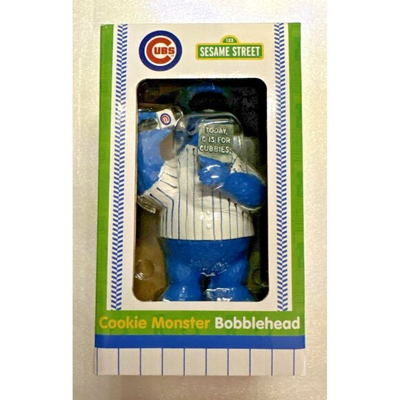 Chicago Cubs Cookie Monster Bobblehead Bobble Sesame Street SGA New In Box RARE - Picture 1 of 9